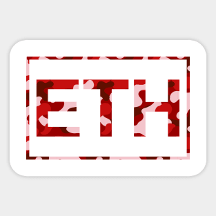 Ethereum Red Camo Sticker